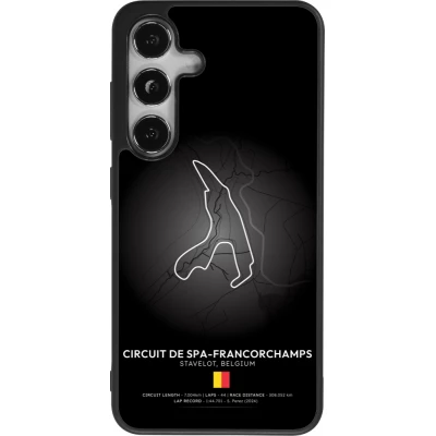 Coque Samsung Galaxy S25 - Silicone rigide noir F1 Track 2025 Belgium