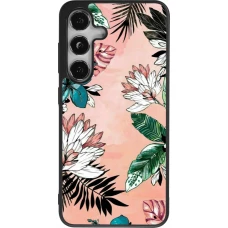 Coque Samsung Galaxy S25 - Silicone rigide noir Flowers Artprint