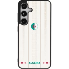Coque Samsung Galaxy S25 - Silicone rigide noir Maillot de football Algérie 2026 personnalisable