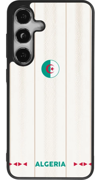 Coque Samsung Galaxy S25 - Silicone rigide noir Maillot de football Algérie 2026 personnalisable