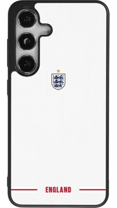 Coque Samsung Galaxy S25 - Silicone rigide noir Maillot de football Angleterre 2026 personnalisable