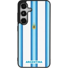 Samsung Galaxy S25 Case Hülle - Silikon schwarz Argentinien 2026 personalisierbares Fussballtrikot