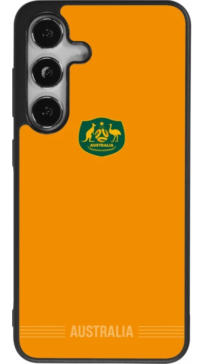 Coque Samsung Galaxy S25 - Silicone rigide noir Maillot de football Australie 2026 personnalisable