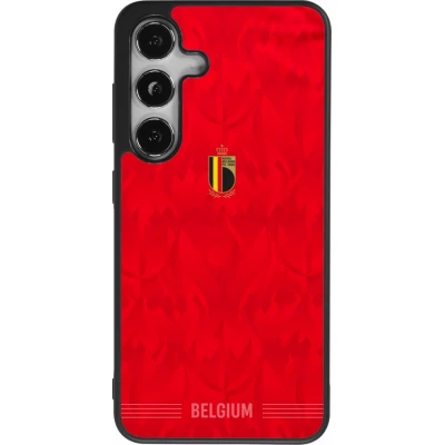Samsung Galaxy S25 Case Hülle - Silikon schwarz Belgien 2026 personalisierbares Fussballtrikot