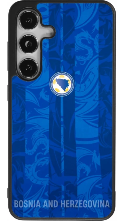 Coque Samsung Galaxy S25 - Silicone rigide noir Maillot de football Bosnie-Herzégovine 2026 personnalisable