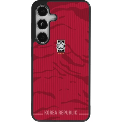 Samsung Galaxy S25 Case Hülle - Silikon schwarz Südkorea 2026 personalisierbares Fussballtrikot