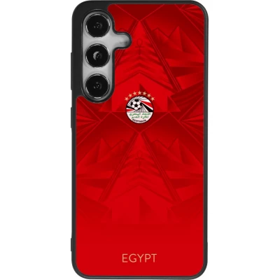 Samsung Galaxy S25 Case Hülle - Silikon schwarz Ägypten 2026 personalisierbares Fussballtrikot