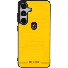 Samsung Galaxy S25 Case Hülle - Silikon schwarz Ecuador 2026 personalisierbares Fussballtrikot