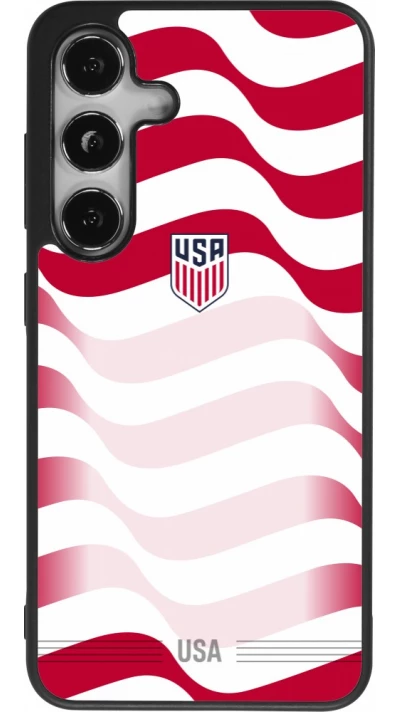 Samsung Galaxy S25 Case Hülle - Silikon schwarz Vereinigten Staaten 2026 personalisierbares Fussballtrikot
