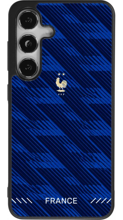 Coque Samsung Galaxy S25 - Silicone rigide noir Maillot de football France 2026 personnalisable