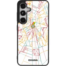 Samsung Galaxy S25 Case Hülle - Silikon schwarz Ghana 2026 personalisierbares Fussballtrikot