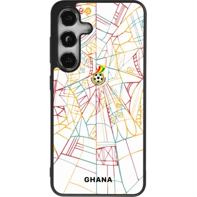 Coque Samsung Galaxy S25 - Silicone rigide noir Maillot de football Ghana 2026 personnalisable