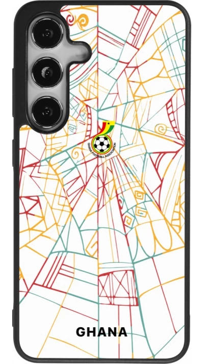 Coque Samsung Galaxy S25 - Silicone rigide noir Maillot de football Ghana 2026 personnalisable
