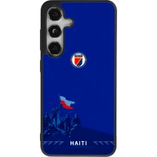 Coque Samsung Galaxy S25 - Silicone rigide noir Maillot de football Haiti 2026 personnalisable