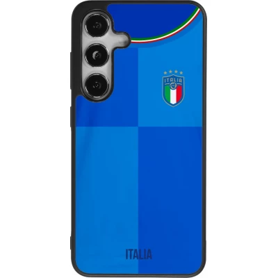 Samsung Galaxy S25 Case Hülle - Silikon schwarz Italien 2022 personalisierbares Fußballtrikot