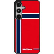 Samsung Galaxy S25 Case Hülle - Silikon schwarz Norwegen 2026 personalisierbares Fussballtrikot