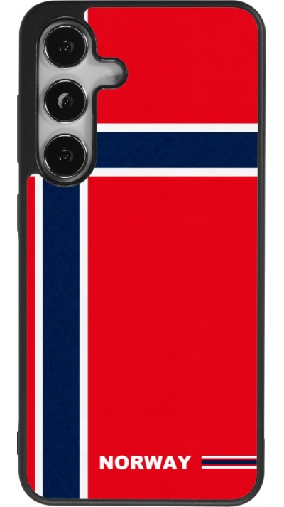 Samsung Galaxy S25 Case Hülle - Silikon schwarz Norwegen 2026 personalisierbares Fussballtrikot