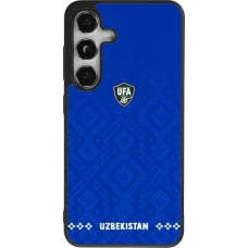 Samsung Galaxy S25 Case Hülle - Silikon schwarz Usbekistan 2026 personalisierbares Fussballtrikot