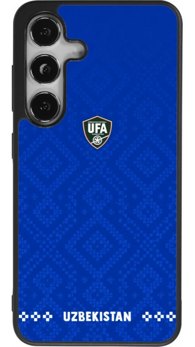 Samsung Galaxy S25 Case Hülle - Silikon schwarz Usbekistan 2026 personalisierbares Fussballtrikot