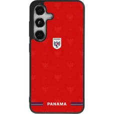 Coque Samsung Galaxy S25 - Silicone rigide noir Maillot de football Panama 2026 personnalisable