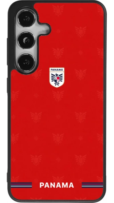 Samsung Galaxy S25 Case Hülle - Silikon schwarz Panama 2026 personalisierbares Fussballtrikot
