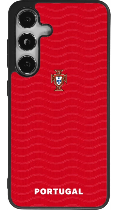 Samsung Galaxy S25 Case Hülle - Silikon schwarz Portugal 2026 personalisierbares Fussballtrikot