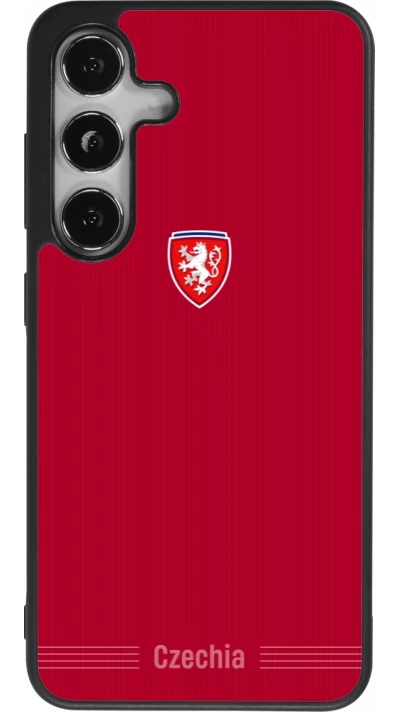 Samsung Galaxy S25 Case Hülle - Silikon schwarz Tschechische Republik 2026 personalisierbares Fussballtrikot