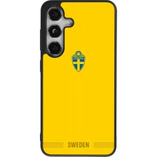 Samsung Galaxy S25 Case Hülle - Silikon schwarz Schweden 2026 personalisierbares Fussballtrikot