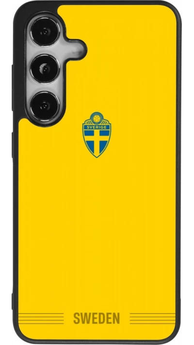 Samsung Galaxy S25 Case Hülle - Silikon schwarz Schweden 2026 personalisierbares Fussballtrikot