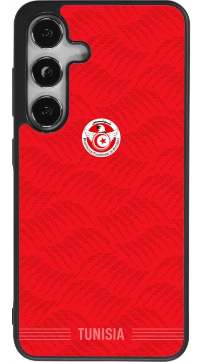 Samsung Galaxy S25 Case Hülle - Silikon schwarz Tunesien 2026 personalisierbares Fussballtrikot