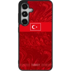 Samsung Galaxy S25 Case Hülle - Silikon schwarz Türkei 2026 personalisierbares Fussballtrikot