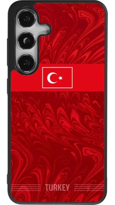 Samsung Galaxy S25 Case Hülle - Silikon schwarz Türkei 2026 personalisierbares Fussballtrikot