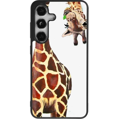 Coque Samsung Galaxy S25 - Silicone rigide noir Giraffe Fit
