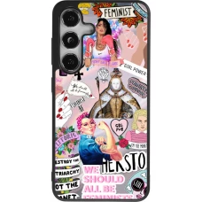 Samsung Galaxy S25 Case Hülle - Silikon schwarz Girl Power Collage