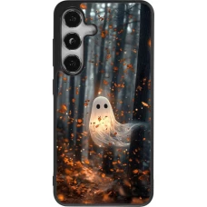 Coque Samsung Galaxy S25 - Silicone rigide noir Halloween 2025 Ghost in the forest