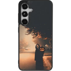 Coque Samsung Galaxy S25 - Silicone rigide noir Halloween 2025 Scream