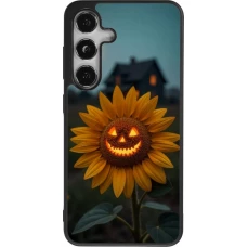 Coque Samsung Galaxy S25 - Silicone rigide noir Halloween 2026 Evil Sunflower