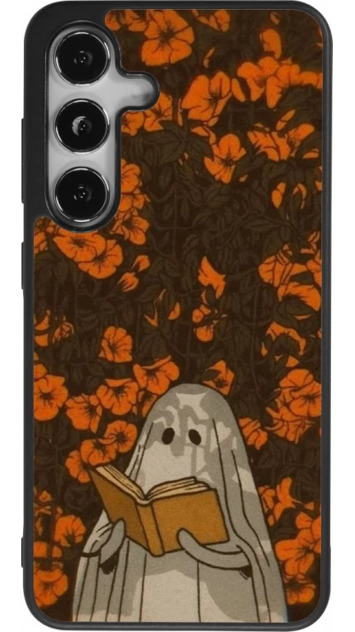 Coque Samsung Galaxy S25 - Silicone rigide noir Halloween 2026 Ghost reading