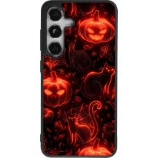 Coque Samsung Galaxy S25 - Silicone rigide noir Halloween 2026 Pattern Halloween