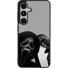 Coque Samsung Galaxy S25 - Silicone rigide noir Halloween 2026 Scream and Michael Myers
