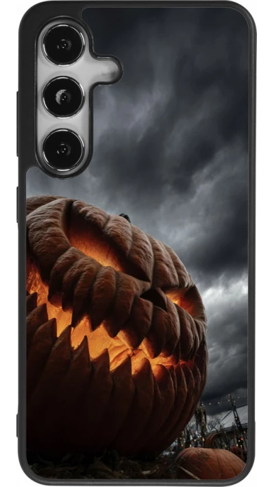 Coque Samsung Galaxy S25 - Silicone rigide noir Halloween 2026 The Wicked Pumpkin