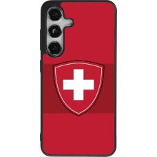 Samsung Galaxy S25 Case Hülle - Silikon schwarz Hockey World Championship Ecusson Suisse
