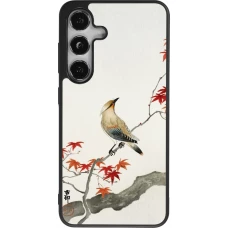 Coque Samsung Galaxy S25 - Silicone rigide noir Japanese Bird