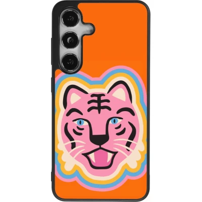 Coque Samsung Galaxy S25 - Silicone rigide noir Lion colors 2026