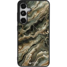 Samsung Galaxy S25 Case Hülle - Silikon schwarz Oliv Marmor