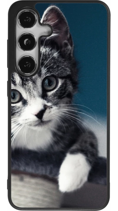 Coque Samsung Galaxy S25 - Silicone rigide noir Meow 23