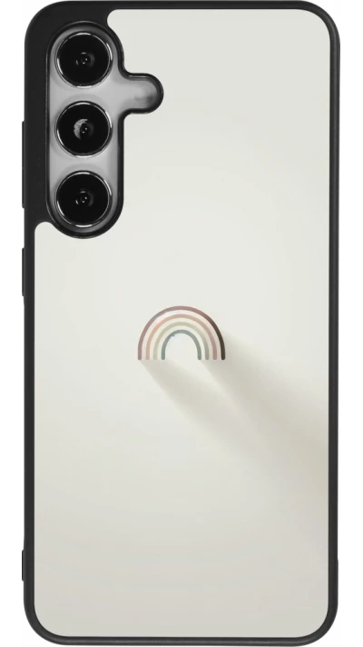 Coque Samsung Galaxy S25 - Silicone rigide noir Mini Rainbow Minimal