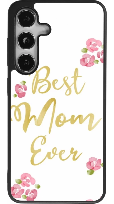 Coque Samsung Galaxy S25 - Silicone rigide noir Mom 2024 best Mom ever