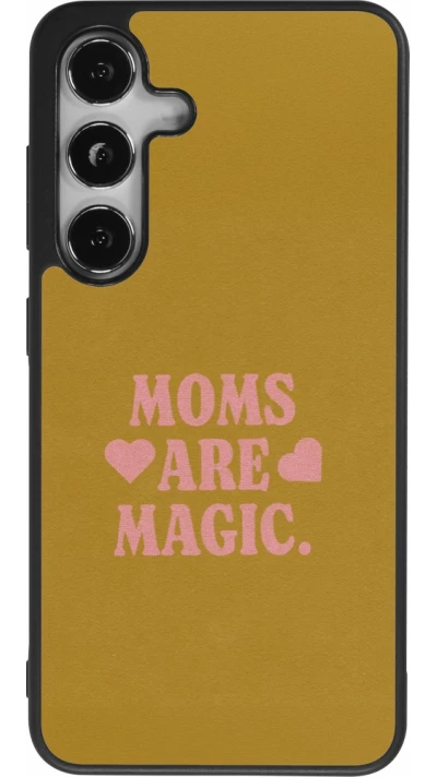 Coque Samsung Galaxy S25 - Silicone rigide noir Mom 2026 Are Magic