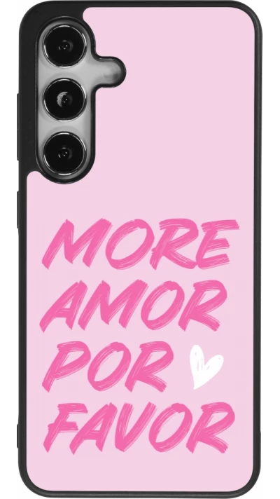 Samsung Galaxy S25 Case Hülle - Silikon schwarz More amor porfavor